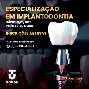 Especialização em Implantodontia é na UNITAU